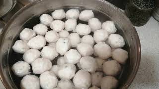 ลูกชิ้นปลากราย​ใส่แป้ง เหนียวนุ่มอร่อย