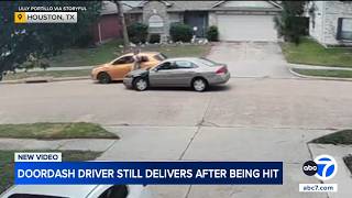 DoorDash driver still delivers after being hit by car