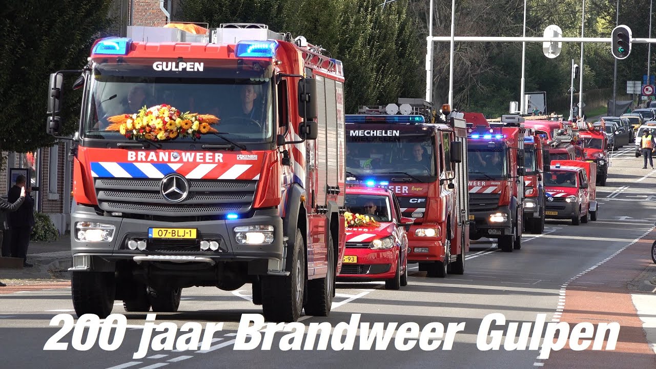 [200 jaar Brandweer Gulpen] Grootse optocht van hulpverleningsvoertuigen in Gulpen