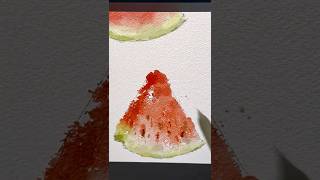 Painting a watermelon using Procreate’s watercolor brushes. #digitalart #art #digitalwatercolor