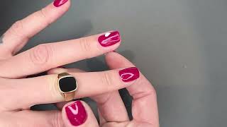 Sygnet z żółtego złota z onyksem 84370