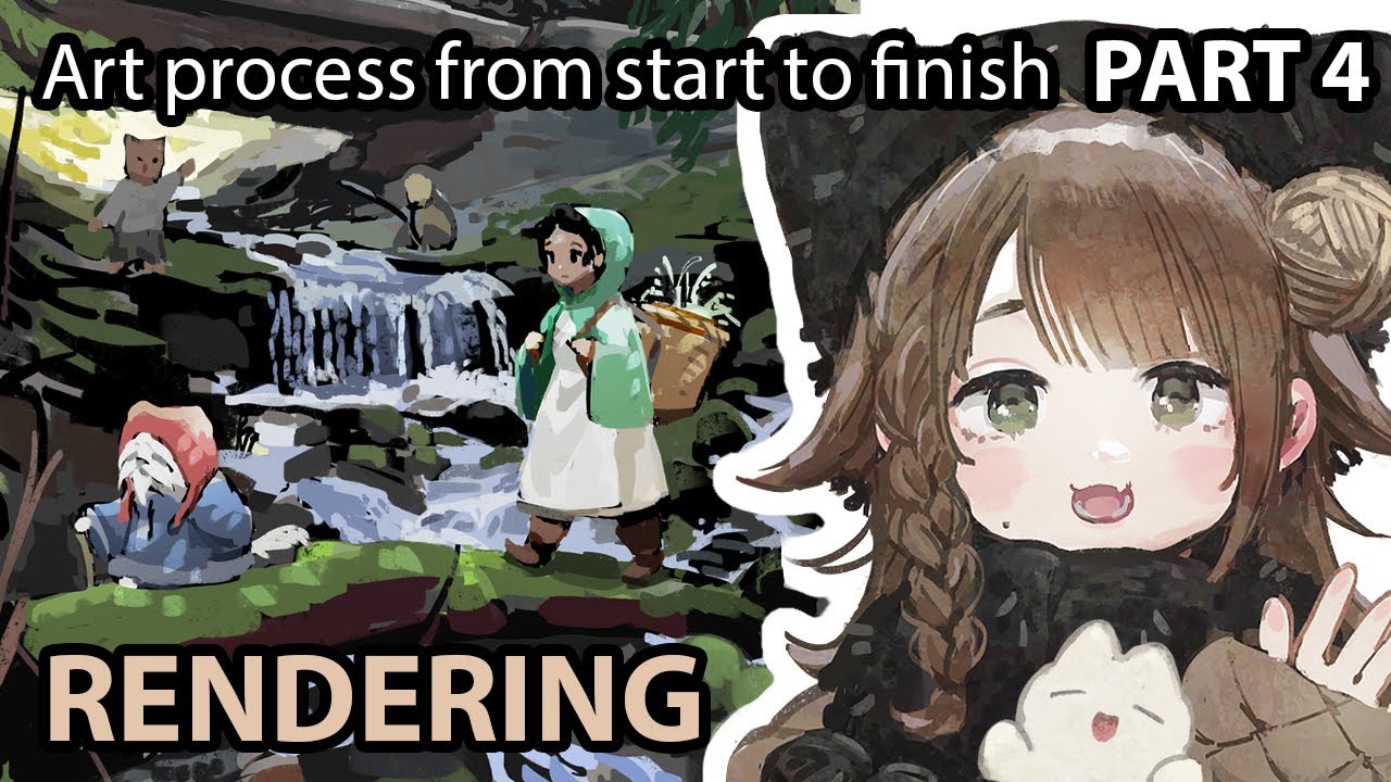 【DRAWING】Rendering | Art process from start to finish PART 4【Tabby ...