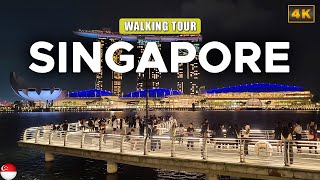 SINGAPORE - Marina Bay Night Walking Tour [Travel Vlog]