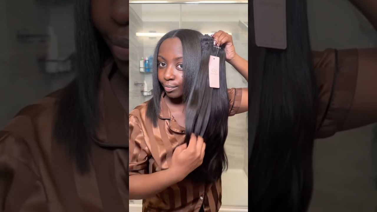 Silk Press + Clip Ins Routine!