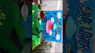 Water Harvesting science 💧🌧| Save water model | science model #shorts #science #model #project #diy