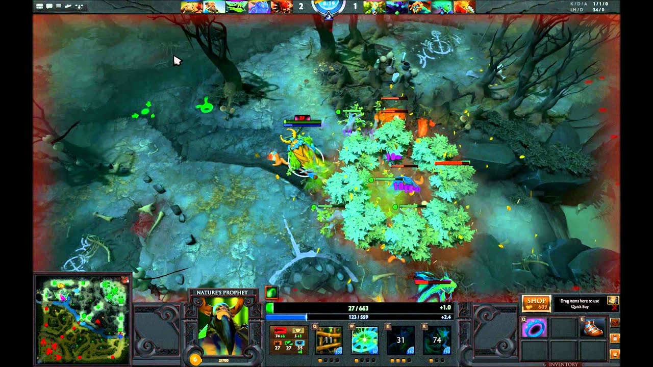 Dota 2 - Nature's Prophet's Nice Escape With Sprout - YouTube