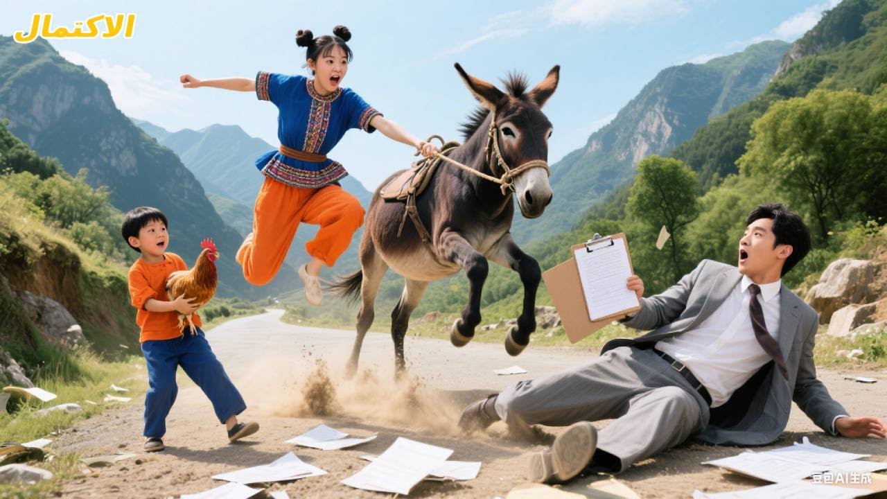 كاد الـCEO أن يُدهس بحمار، فأمسكت أم عزباء اللجام في اللحظة الأخيرة وأنقذته... وهنا بدأت شرارة الحب!