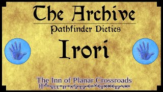 THE ARCHIVE - Pathfinder Deities: Irori, Master of Masters