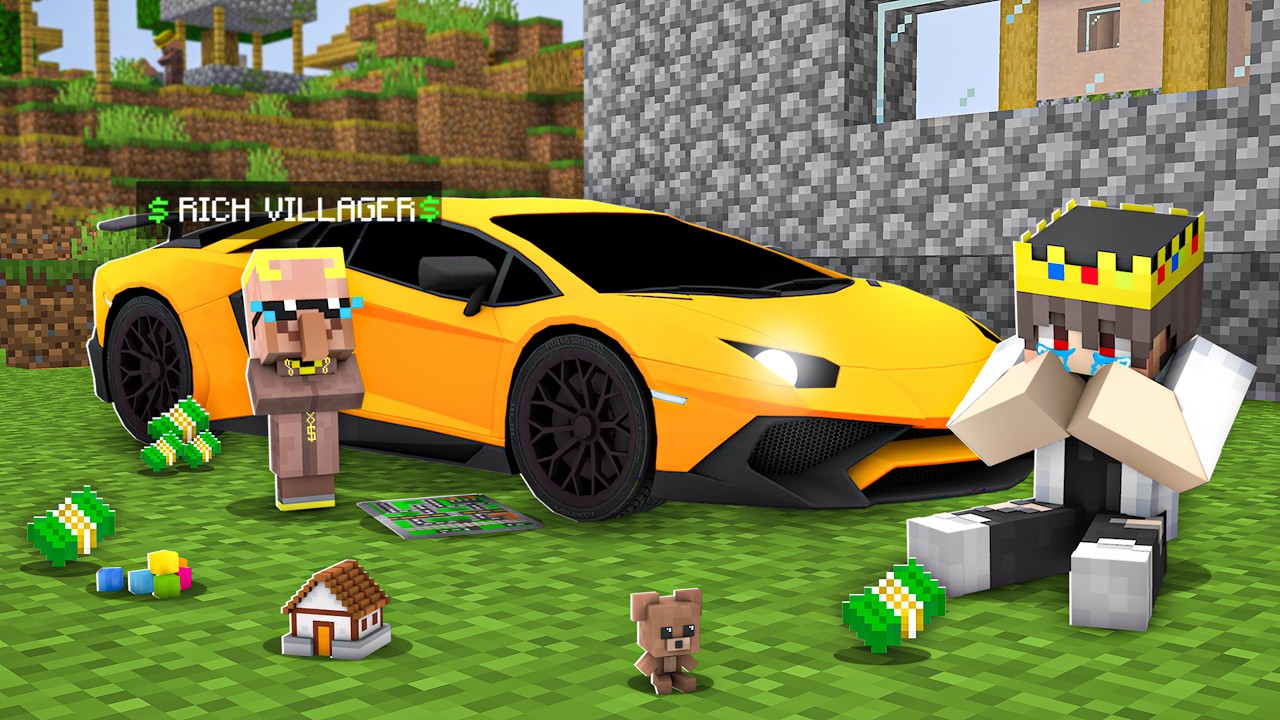 Rich Villager Stole My Supercar in Minecraft