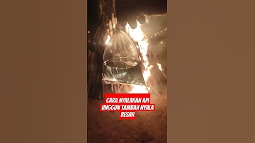 cara nyalakan api unggun tambah besar #asyik #siswa #senior #apiunggun #kemah #pramuka #persami