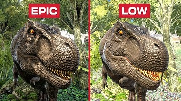 🔥 ARK Survival Evolved (2017) | 4K EPIC vs LOW Graphic Comparison and Benchmark