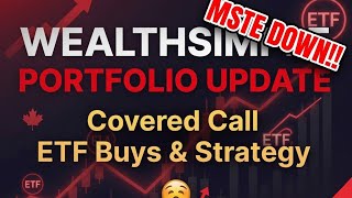 Wealthsimple portfolio UPDATE! MSTE down.....ALL covered call ETF's are DOWN!
