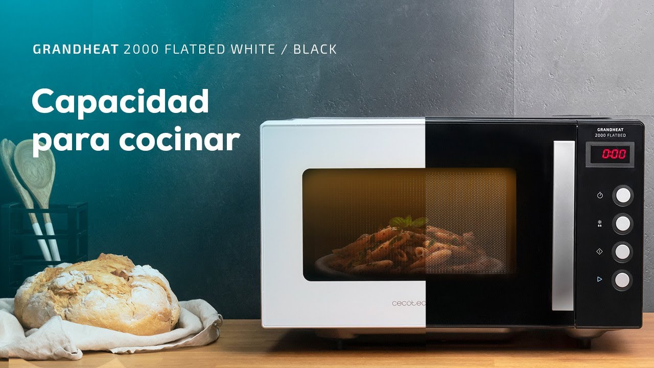 ⇒ Comprar Microondas electrico 20lt sin plato cecotec metal blanco  grandheat 2000 flatbed 1397 ▷ Más de 200 tiendas ✔️