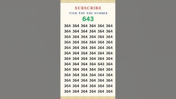 find the odd number 643 #shortvideo #shortsfeed #shorts #short #challenge #quiz #subscribe #funny