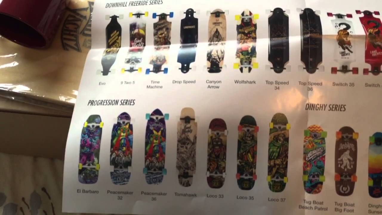 Unboxing!!!!! $100 mystery box from landyachtz longboards 2014