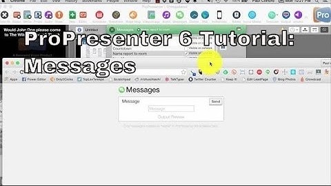ProPresenter 6 Tutorial: Messages