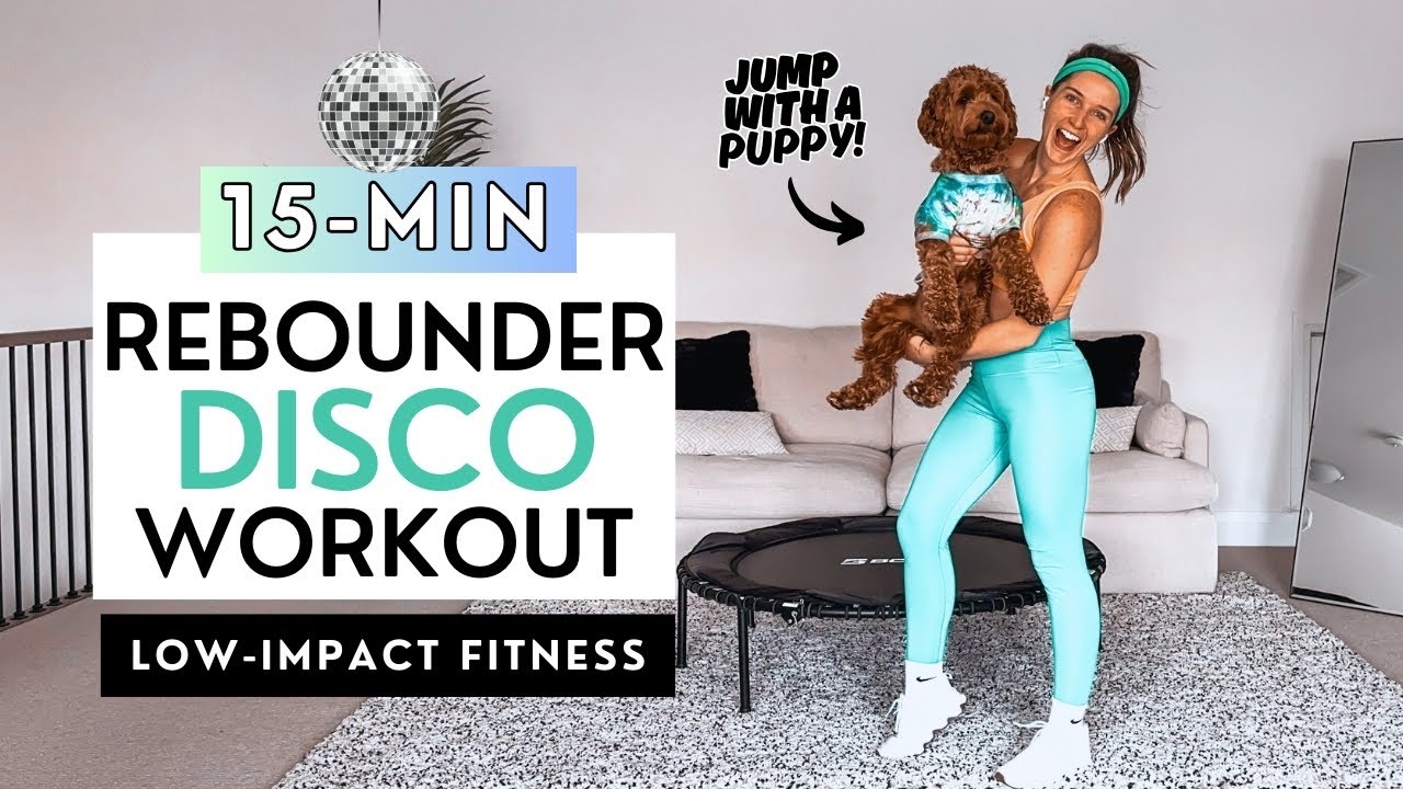 15-Minute Fun Rebounder Workout to Disco Music | Mini Trampoline Cardio for All Levels