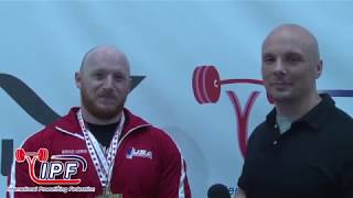 Interview with Bryce Lewis USA, World Classic Powerlifting Champion 2018, 105 kg class
