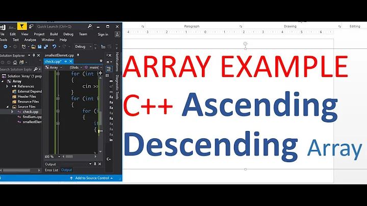 Ascending & Descending order Using Array - C++ Programming