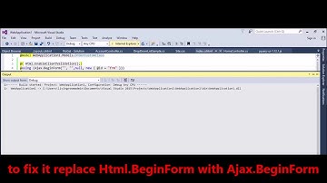 MVC - Fix Error - JavaScript runtime error: Unable to get property 