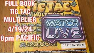 Full Book of $2 Tic Tac Multiplier Tickets‼️ California Lottery Scratchers🤞🍀🍀🍀
