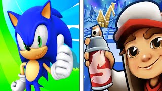 Sonic dash vs subway surfers | arcade games | all levels screenshot 4