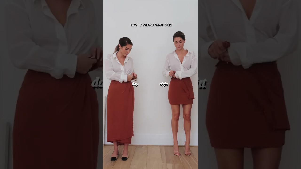 Day or night? 2 ways to wear a wrap skirt ✌️ 