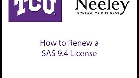 How to Renew a SAS 9 4 License