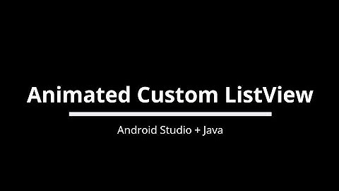 Animate Custom ListView in Android Java | Custom Listview #2