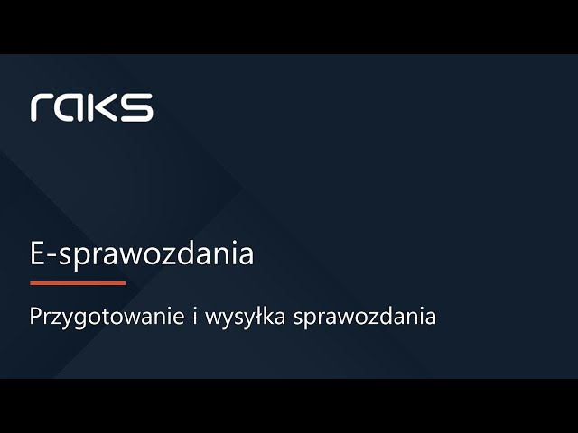 Program E-sprawozdania - Wysyłka Sprawozdania Finansowego