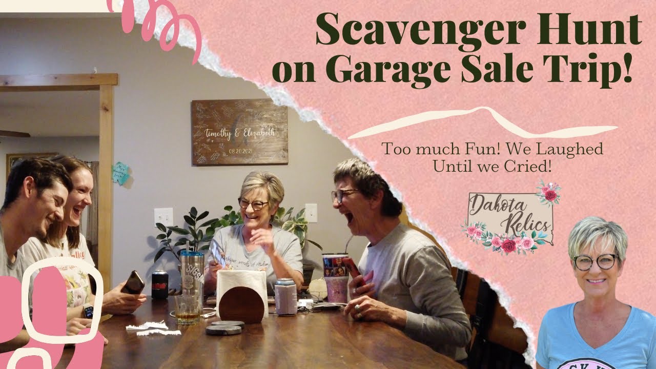 Garage Sale Scavenger Hunt. LOADS of FUN! - YouTube