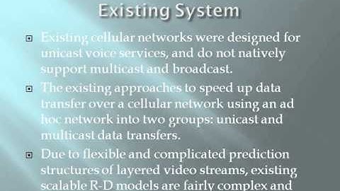 2014 IEEE MOBILE COMPUTING Video Dissemination over Hybrid Cellular and Ad Hoc