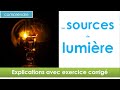 Sources de lumires dfinitions exercice   astronomie et optique collge niveau 5me et plus