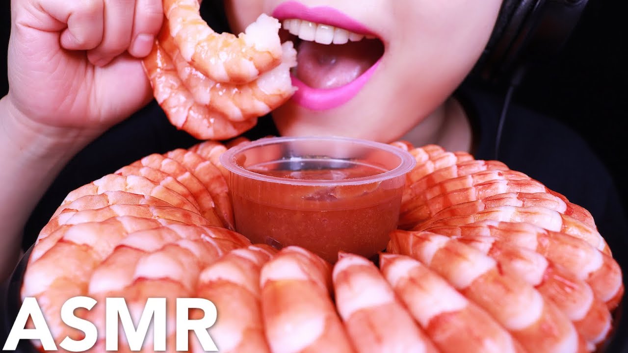 ASMR Tiger Shrimp Cocktail Mukbang | シュリンプカクテル | 칵테일새우 리얼사운드 먹방 | 咀嚼音 No Talking | 雞尾酒老虎蝦 | Gulping