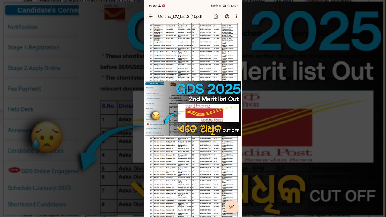 GDS 2025 2nd Merit list Out 🚨