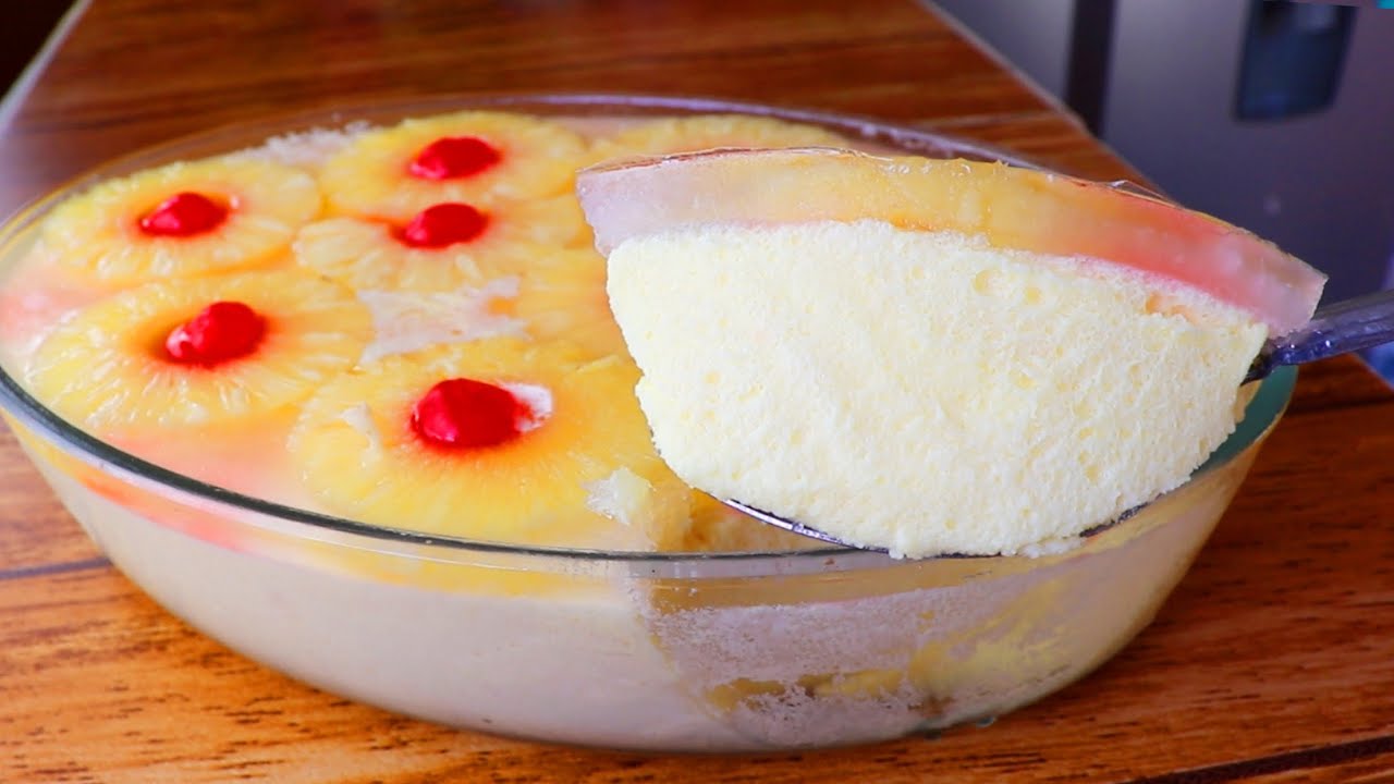 Postre de PIÑA fácil PREPÁRALO EN POCOS MINUTOS - YouTube