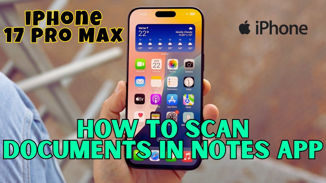 How to Scan Documents in Notes App iPhone 17 Pro Max - YouTube