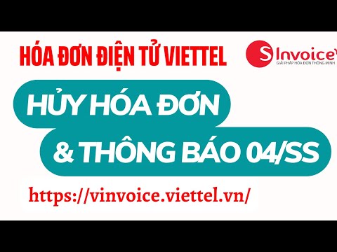 Video Hủy hóa đơn điện tử Viettel theo thông tư 78 -... - youtube