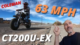 Coleman CT200U-EX goes 63 MPH!!