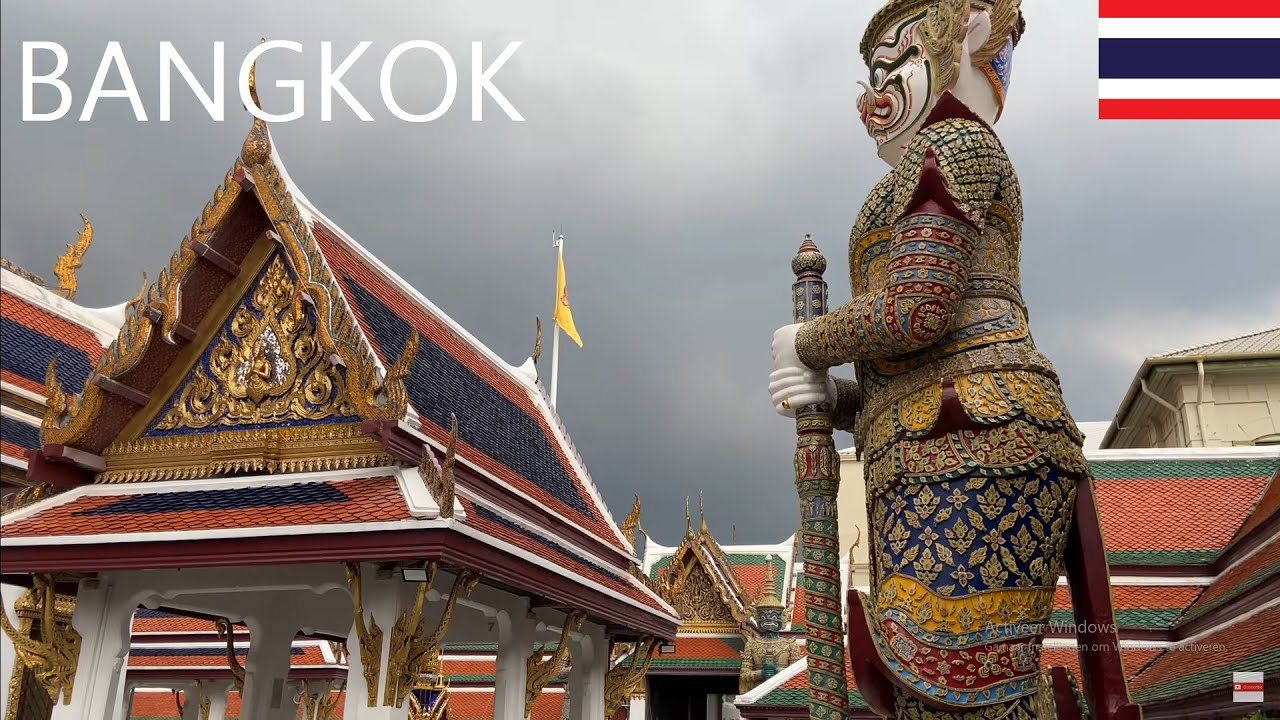 【4K】Walking in the Temple of Emerald Buddha  within the grounds of the Grand Palace Bangkok Thailand