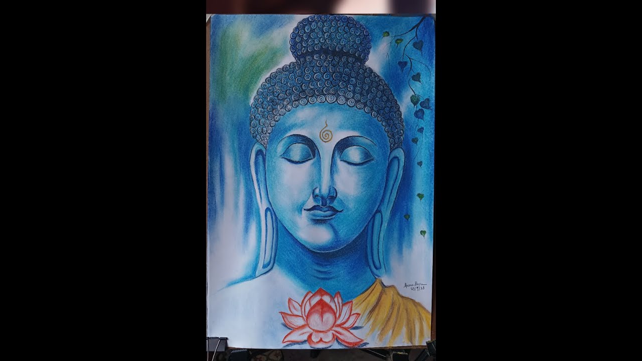 Gautam Buddha Drawing How To Draw Gautam Buddha With Soft Pastels