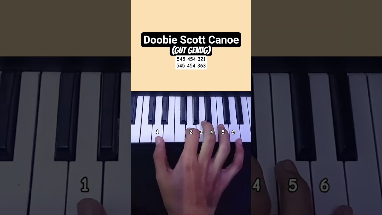 Doobie Scott Canoe (Gut Genug) | Piano Tutorial #tiktok