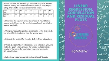 How to find Line of Best Fit and make Residual Plots
