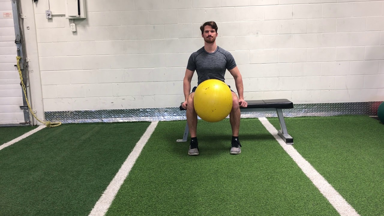 Stability Ball Isometric Groin Squeeze YouTube