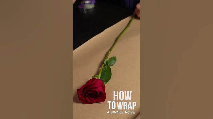 How to easily wrap a single red rose