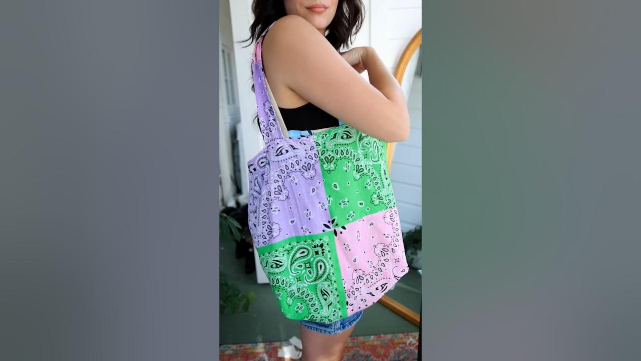 Grabbed some 99 cent bandanas and made my favorite tote bag! #sewing # ...