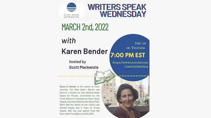 WRITERS SPEAK WEDNESDAY - Karen Bender