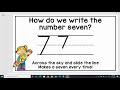 How to write the number 7