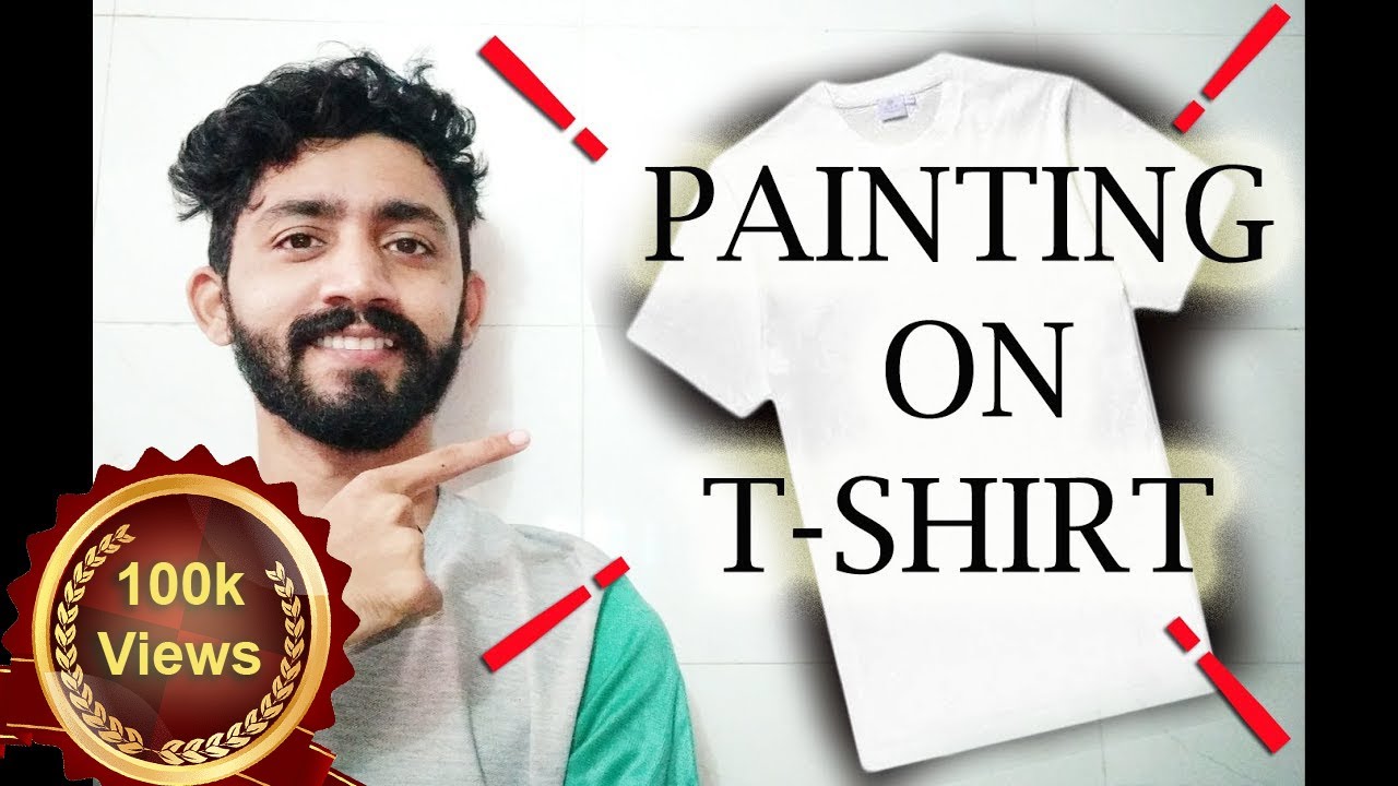 Painting on T-shirt | Fabric painting | How to paint on Tshirt - YouTube