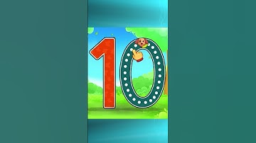 Count & Tracing - 123 Numbers | Learn the shape of number 10 #ytshorts #shorts